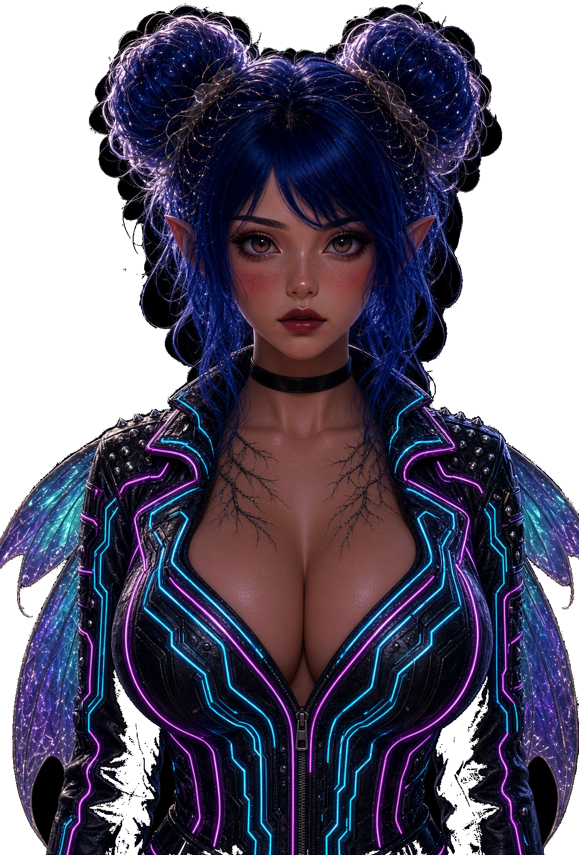 Black Dumpling, cobalt-haired fairy bard